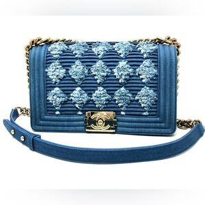 Rare! Chanel Boy Bag Denim!